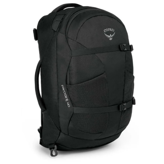 Mochila Cuadrada De Viaje Extra Grande 40 Litros-negro