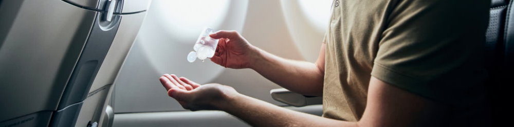 gel desinfectante para viajar en avion