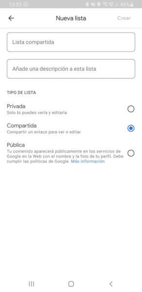 compartir listas google maps