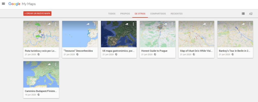 mapas creados por usuarios google maps